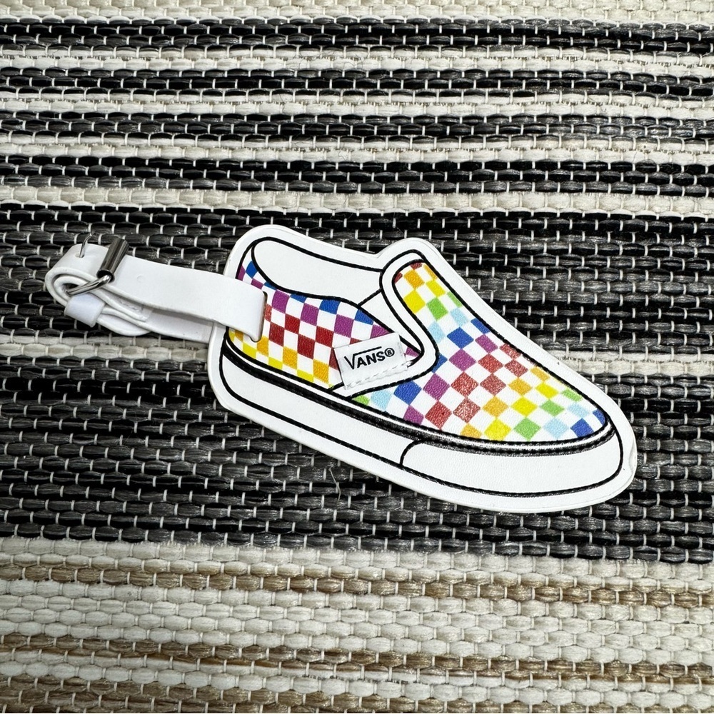 Vans Family Rainbow Checkers Luggage Bag Tag